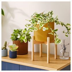 IKEA DAKSJUS  (ИКЕА ДАКСЙУС)  -  Подставка для цветочного горшка, бамбук, 21 см