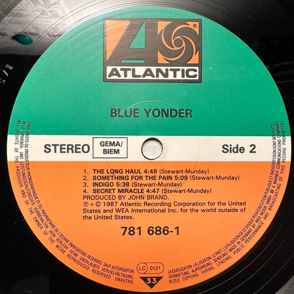 Blue Yonder - Blue Yonder (Германия 1987г.)