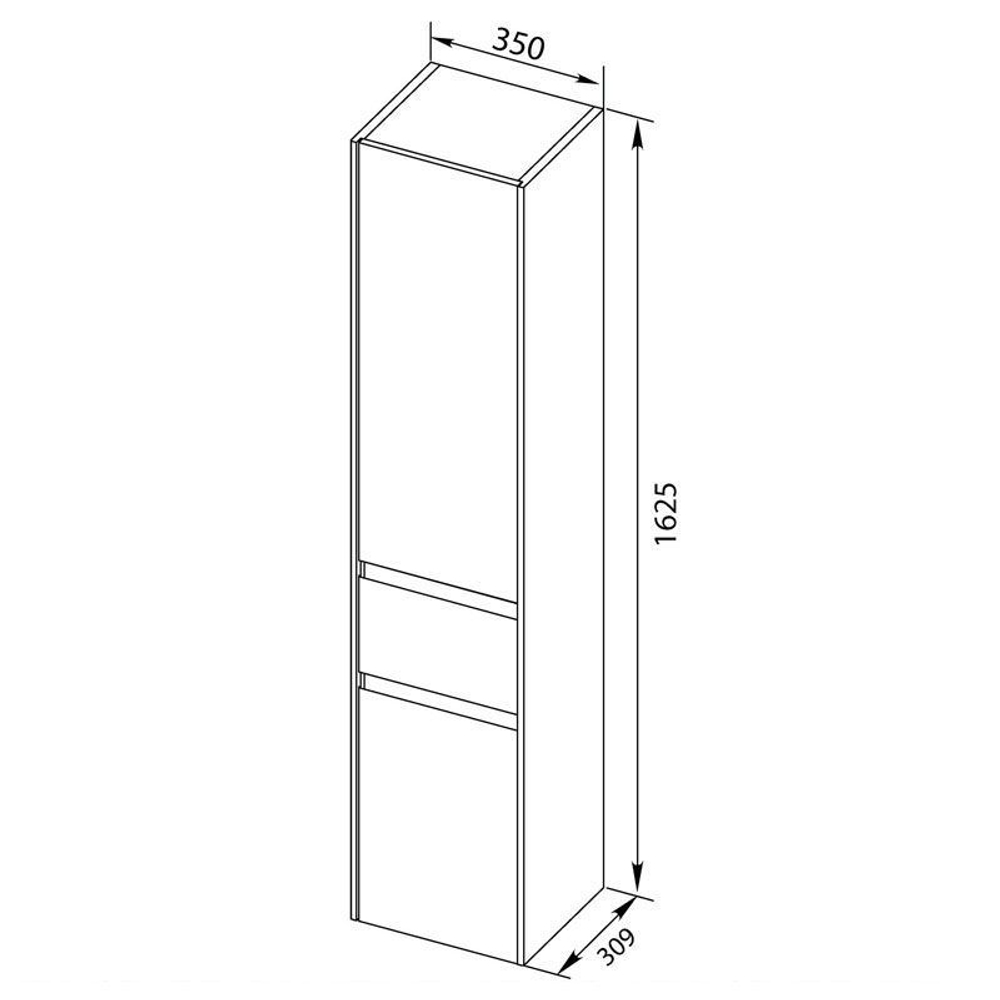 Шкаф-пенал для ванной Aquanet Бруклин 35 белый