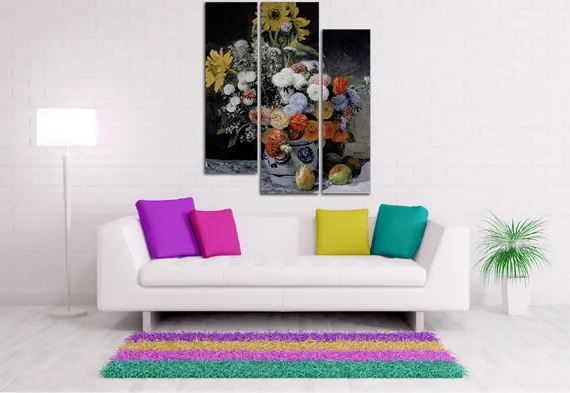 Модульная картина "Цветы в вазе"