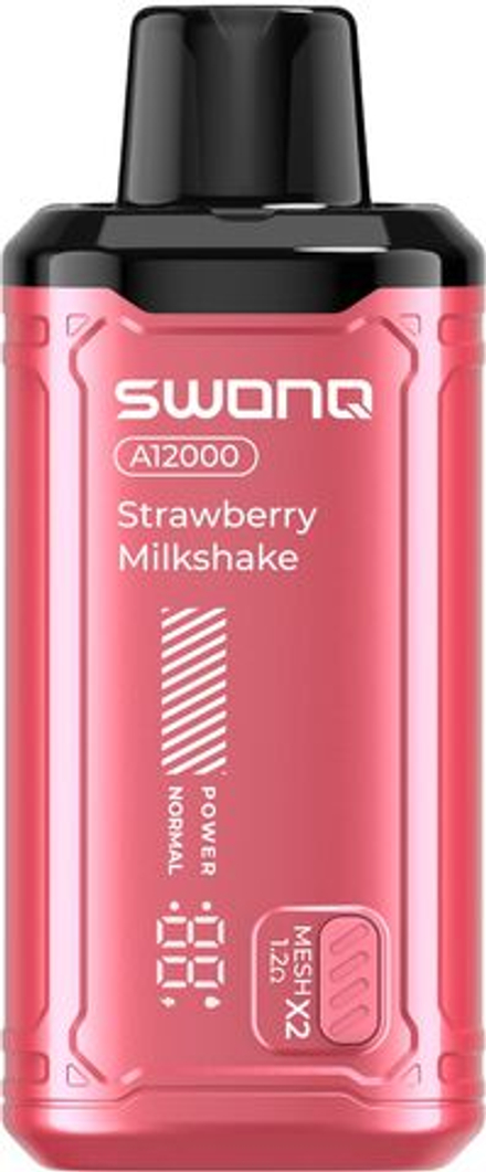 SWONQ A12000 Strawberry milkshake - Клубничный милкшейк 12000 затяжек 20мг (2%)