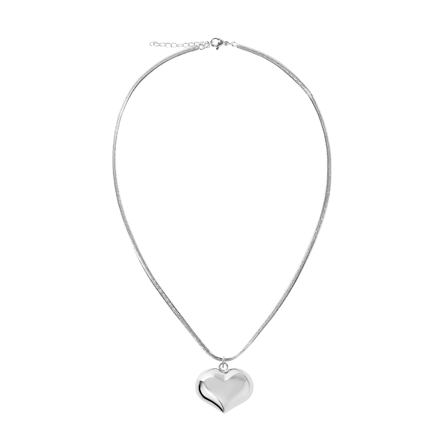 Колье Overflowing Heart Necklace - Silver