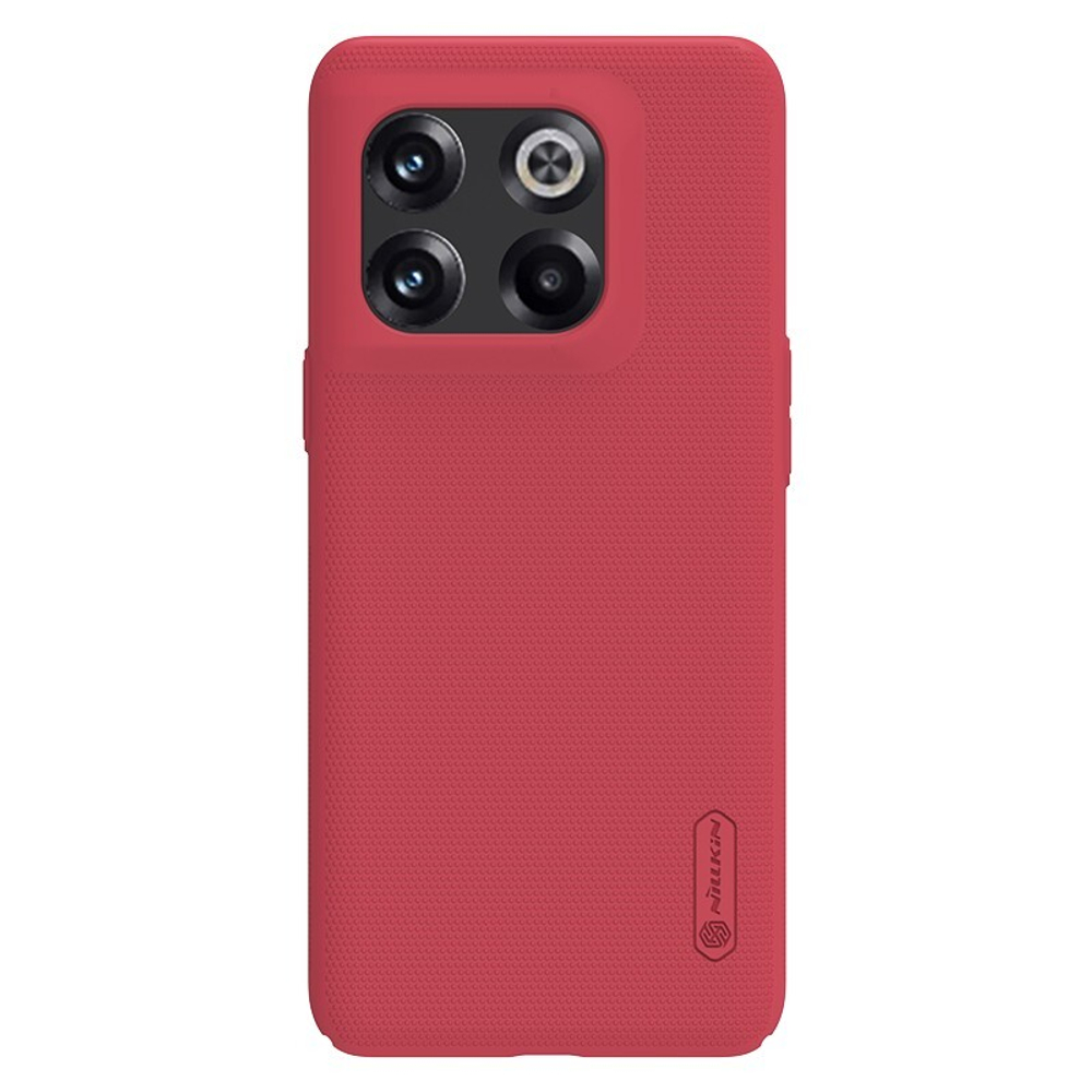 Жесткий чехол красного цвета от Nillkin для OnePlus ACE Pro и 10T 5G, серия Super Frosted Shield
