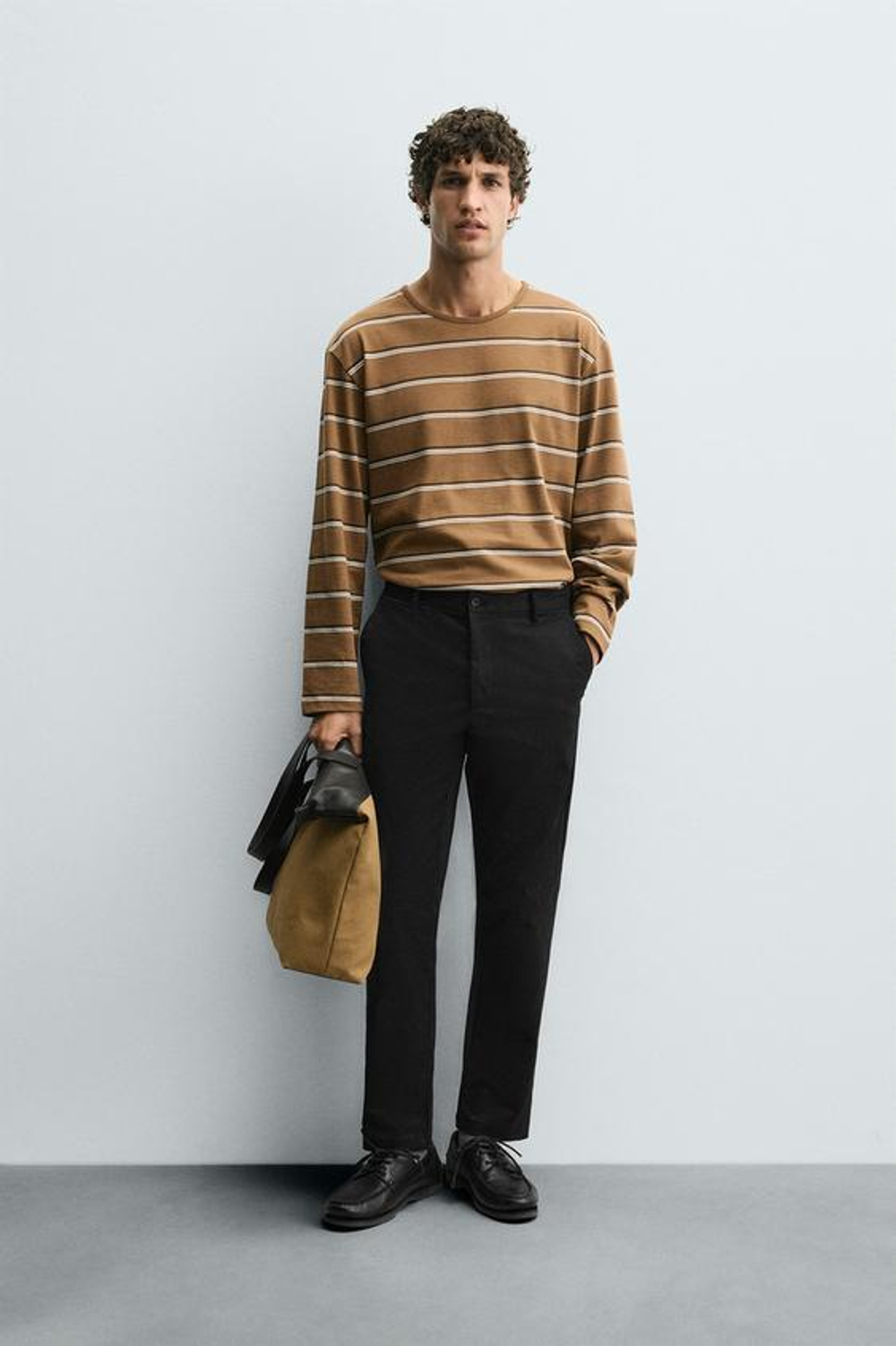 ZARA БРЮКИ ЧИНОС SLIM FIT, ЧЕРНЫЙ