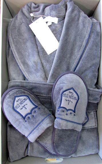 BOSWELL-БОСВЭЛЛ мужской  халат с тапочками  Maison Dor Турция