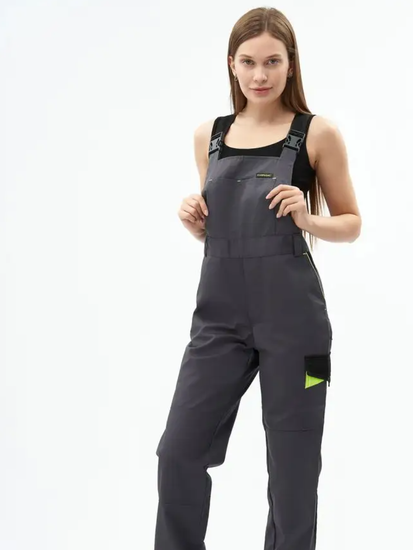 Полукомбинезон "Сириус-Ховард" (т.серый/черный/лимон)