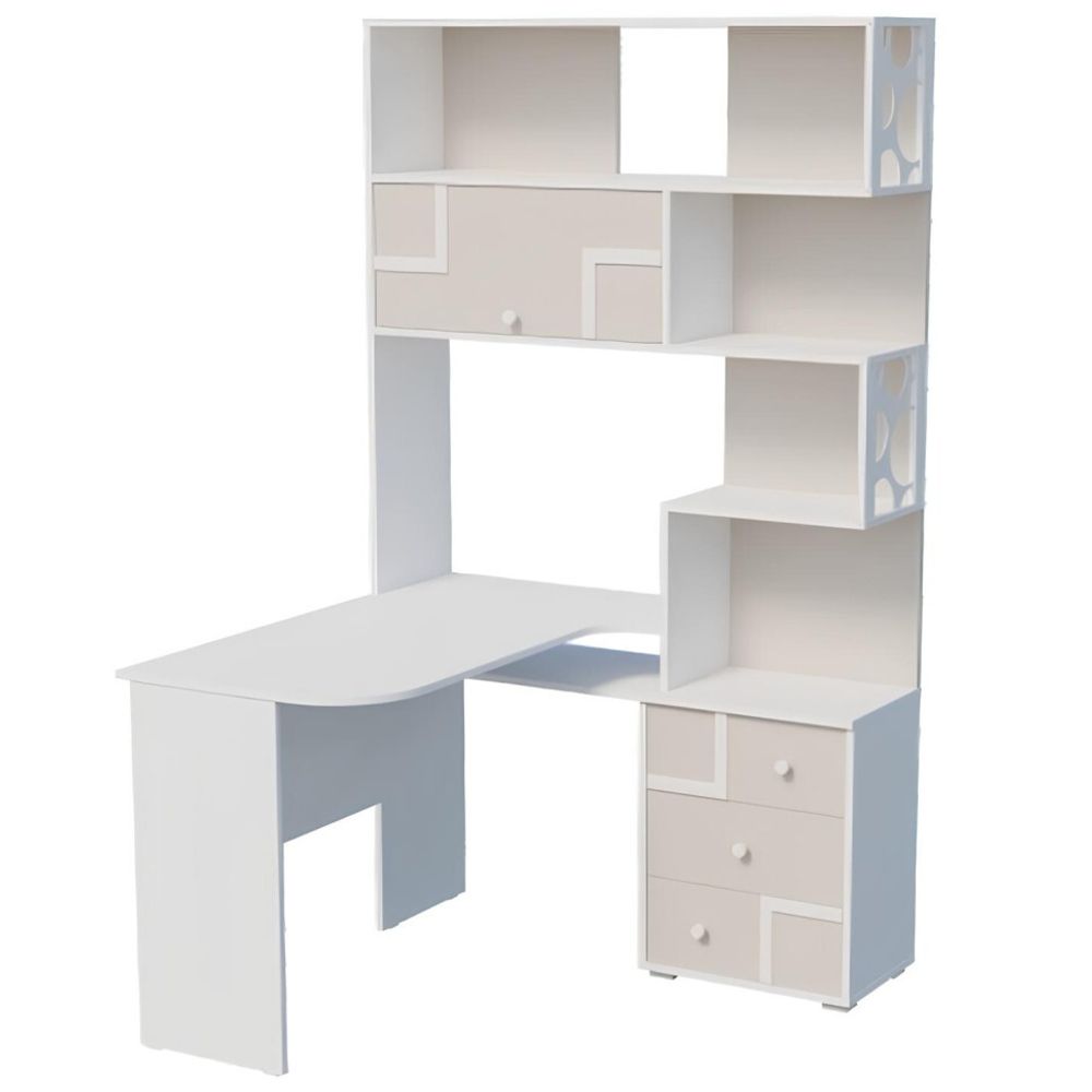 Уголок школьника Омега 16 стол писменный с надстройкой угловой левый