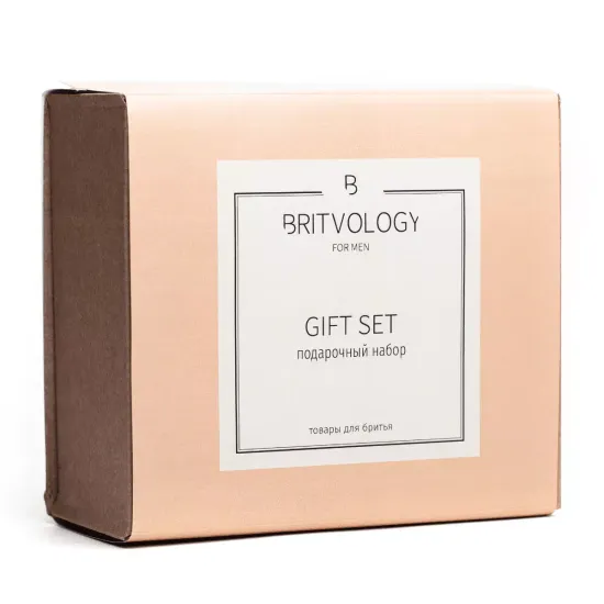 Набор для бритья BRITVOLOGY, крем-мыло для бритья, бальзам после бритья