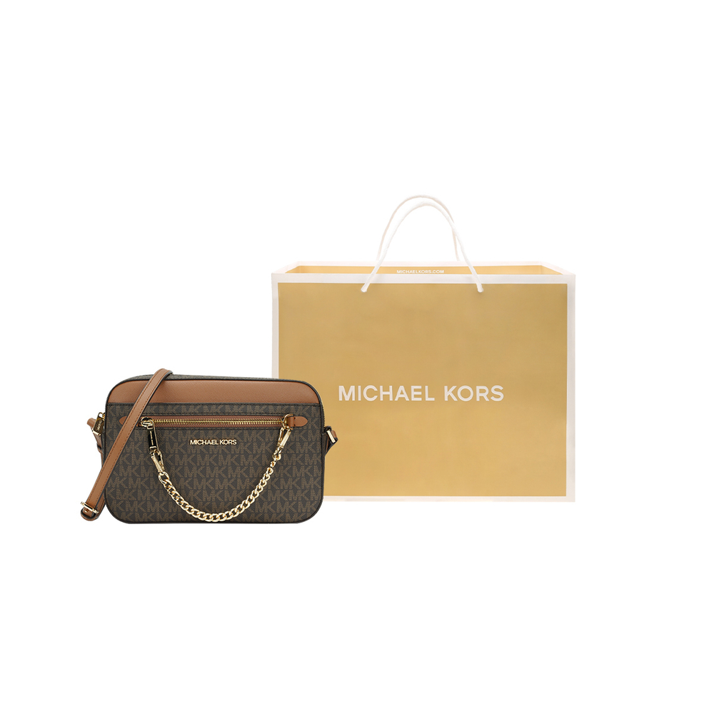 Сумка MICHAEL KORS MK Jet Set LOGO PVC, 35S1GTTC9B-BROWN