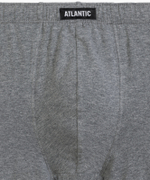 Мужские трусы шорты Atlantic, набор из 3 шт., хлопок, черные + серый меланж + темно-серый меланж, Basic 3BMH-007