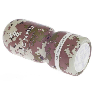 Мастурбатор из силиконового геля Genmu Sure-Fire Weapon, коричнево-зеленый (Цвет: Коричневый и зеленый, Вкладка белая)