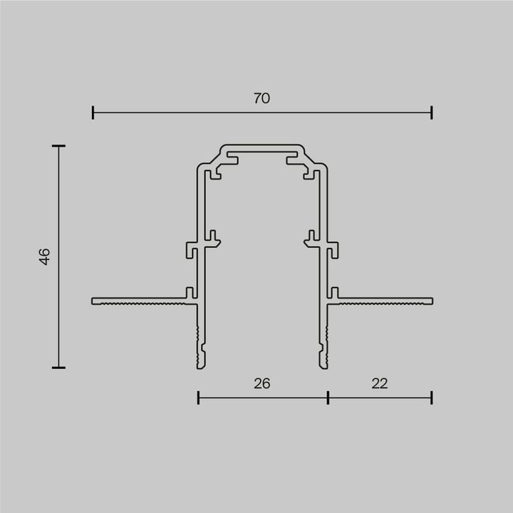 Шинопровод встраиваемый под ГКЛ Maytoni Technical Exility Busbur TRX034-423.12W