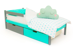 Детская кровать тахта Бельмарко Svogen графит-мятный