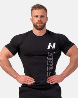 Мужская футболка Vertical Logo NEBBIA T-shirt 293 Black