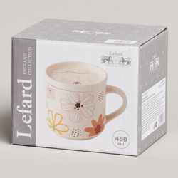 КРУЖКА С КРЫШКОЙ LEFARD FLOVERS 390МЛ. (КОР=24ШТ.)