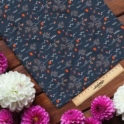 Ткань оксфорд 210 мелкий принт веточки