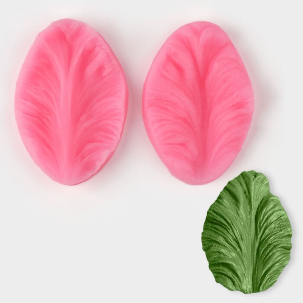 Молд силиконовый для заливки "Тропический лист" 2шт 6,5*4см