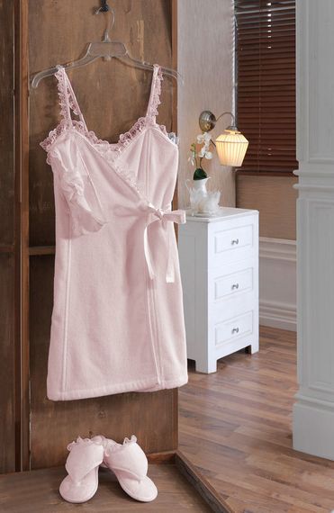 Набор женский для сауны 3 предмета  LUNA розовая  Soft cotton Турция