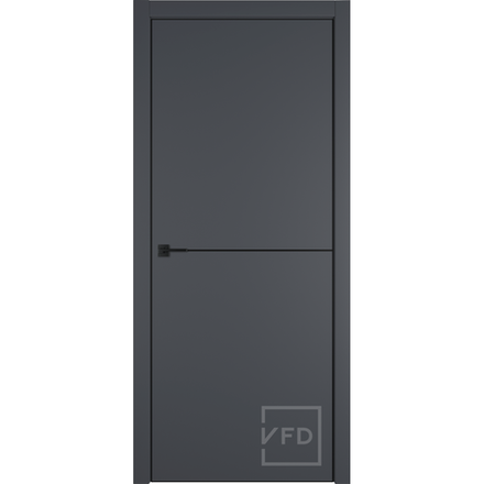 Двери межкомнатные Urban 1( Кромка алюминиевая с 4-х сторон) Emalex onyx