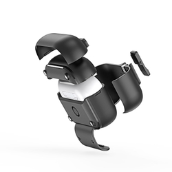 Чехол с замком и подставкой от Dux Ducis для наушников AirPods Pro 2, черный цвет, серия PECQ Series