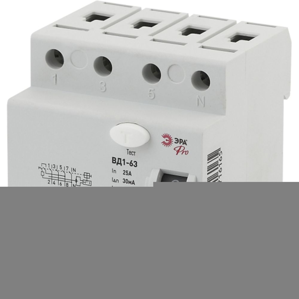 УЗО ЭРА PRO NO-902-34 ВД1-63 4P 25А 30мА | УЗО