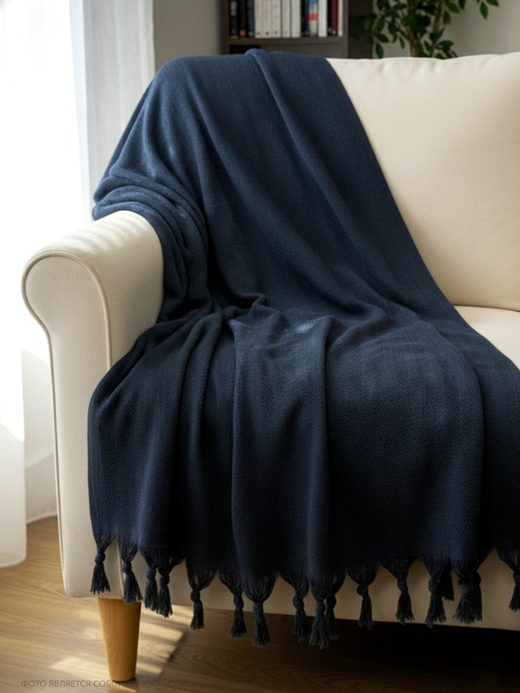 Плед-покрывало из хлопка Berlino, цвет Синий