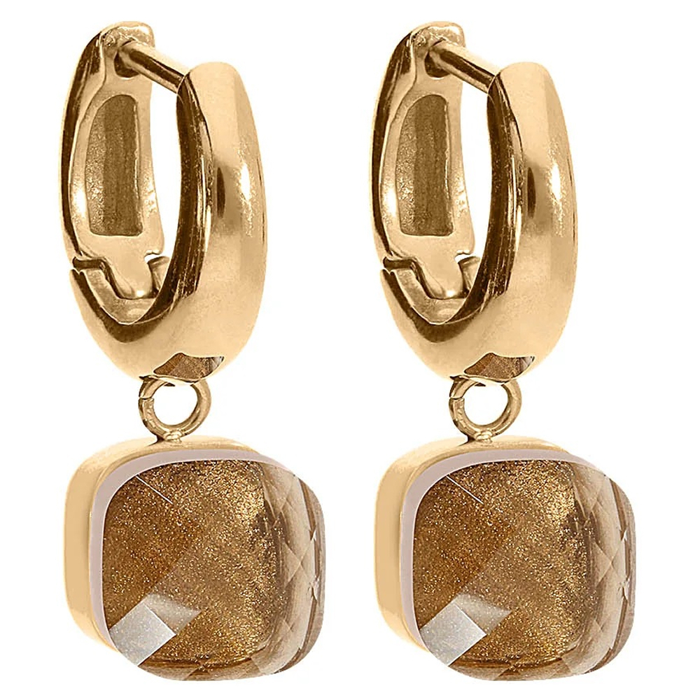 Серьги Qudo FIRENZE (G) Smoked Topaz 107001/20-5108