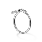Латунное кольцо "Летящий самолёт" silver