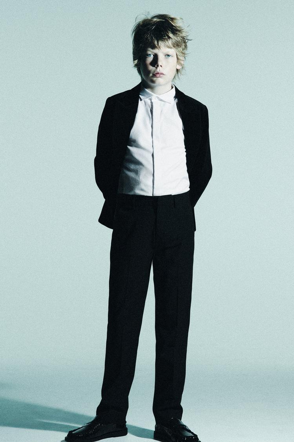 ZARA КОСТЮМНЫЙ БЛЕЙЗЕР ИЗ БАРХАТА, ЧЕРНЫЙ