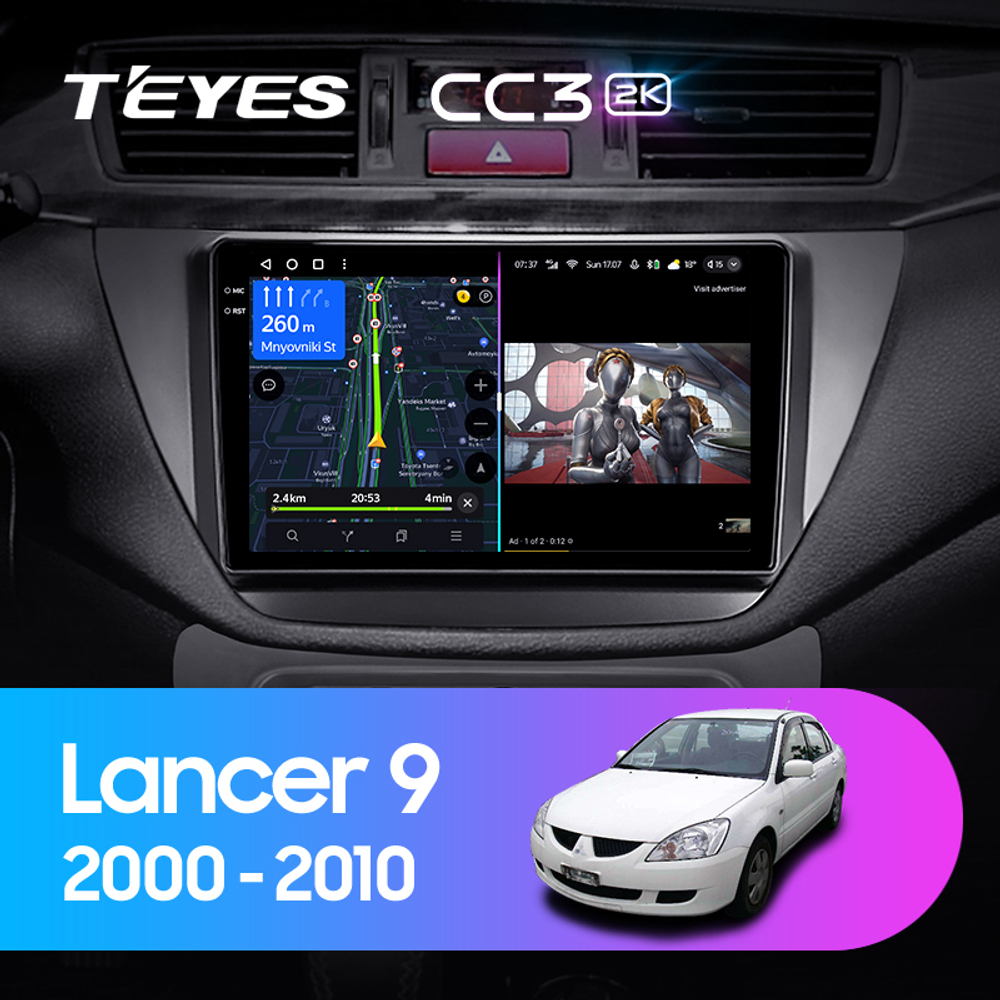Teyes CC3 2K 9"для Mitsubishi Lancer 2000-2010