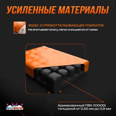 Надувная подушка «GymAir» для гимнастики и батутных центров, 6×4×0,95 м