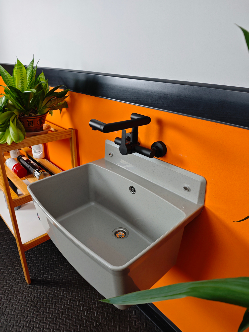 Пластиковая техническая раковина PRO MAX GREY