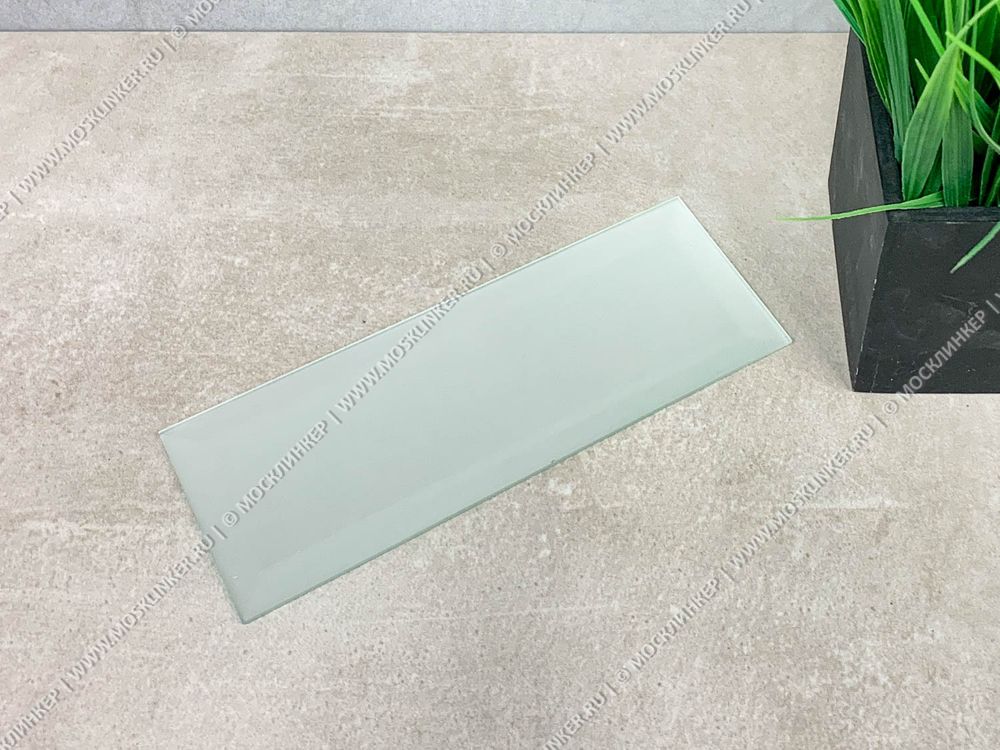 Торцевой элемент для стеклоблока, 187x72x4 - Зеркало матовый пескоструйный