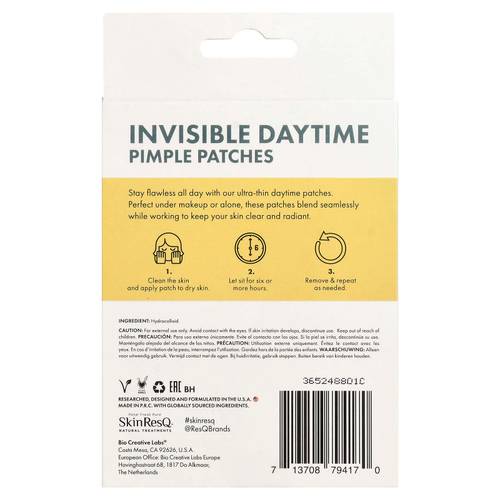 Petal Fresh, SkinResQ™ Natural Treatments, незаметные дневные патчи от прыщей, 108 шт.