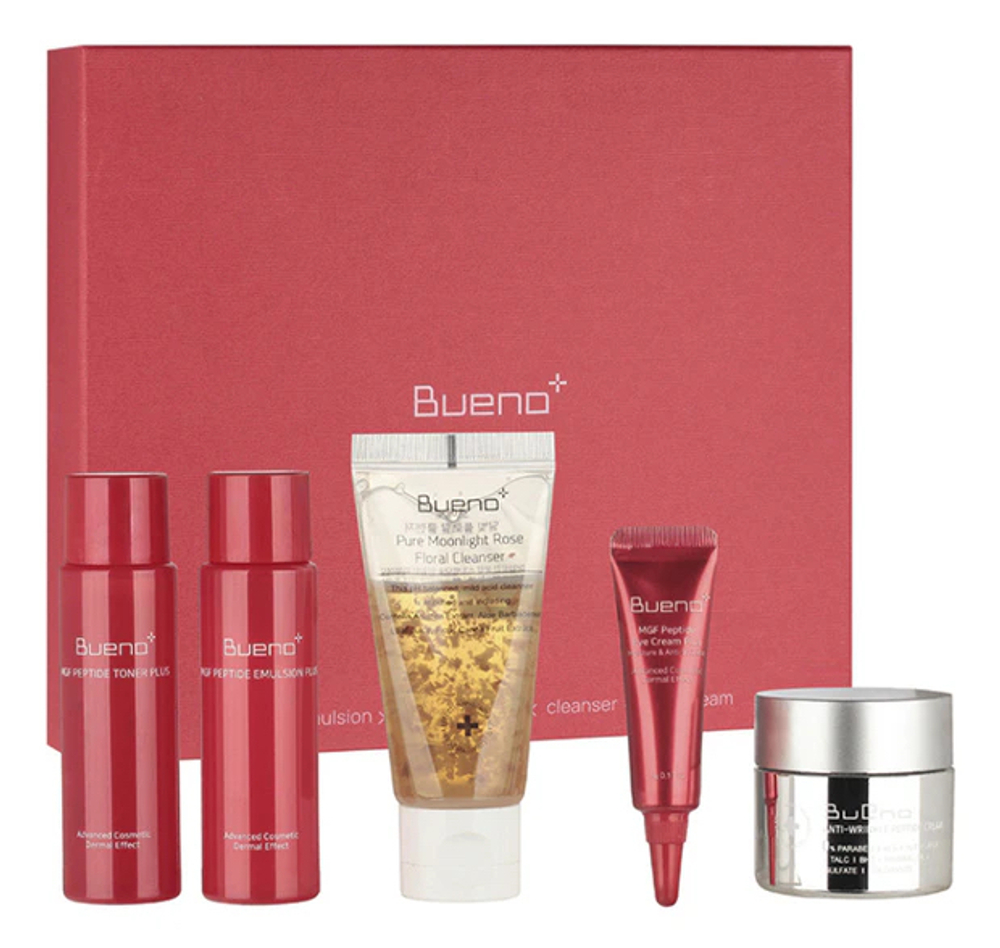 BUENO Набор для лица уходовый Bueno gift set (Toner 30ml, Emulsion 30ml, Cream 30g, Cleanser 30ml, Eye cream 5g)