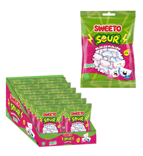 Маршмеллоу SWEETO Кислые фрукты 100г*12шт
