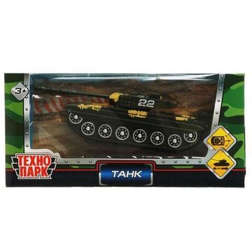Модель металл ТАНК 12 см, подвижные детали, инерц., кор. Технопарк