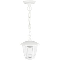 Садово-парковый светильник ЭРА ДСУ 07-8-002 Марсель 1 белый 6 гранный подвесной IP44 светодиодный 8Вт 3000K | Садово-парковые светильники