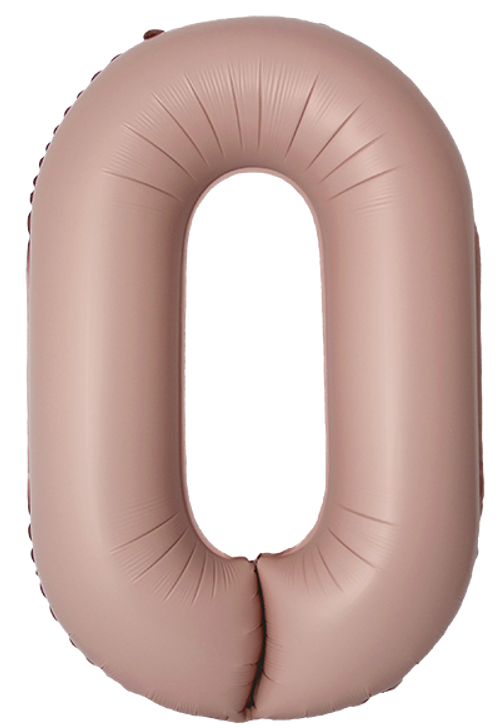 FM (40''/102 см) Цифра, 0 Slim, Винтажная роза, Матовый, 1 шт. в уп.