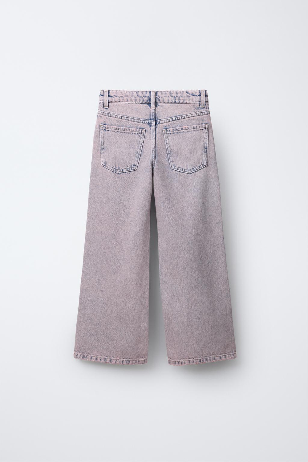 Джинсы wide leg с эффектом потертости