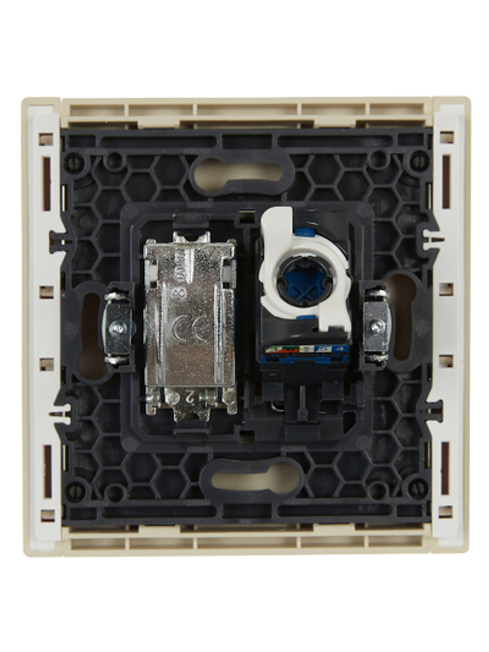 FORTE&PIANO Розетка двойная TV+RJ45 кат.6 FP437 ваниль IEK