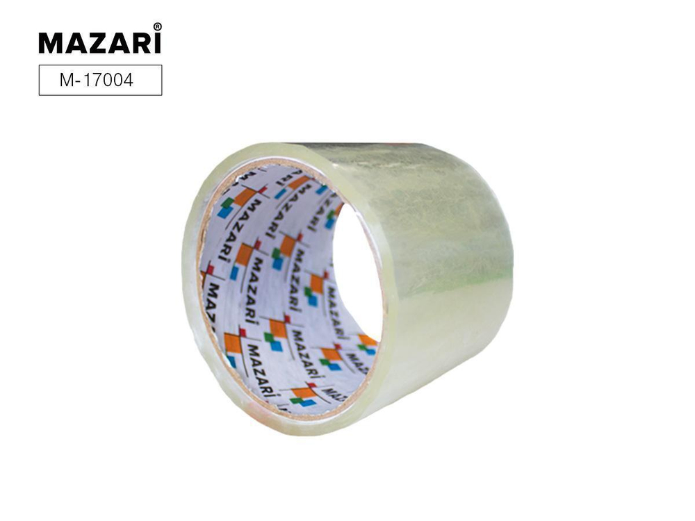 Клейкая лента 72мм. 24м. упаковочная, прозрачная, 45мкм. (Mazari)