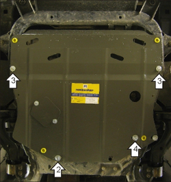 Защита картера Двигателя, КПП. 2 мм, Сталь. для Saturn VUE 2001-2006 MOTODOR.04401