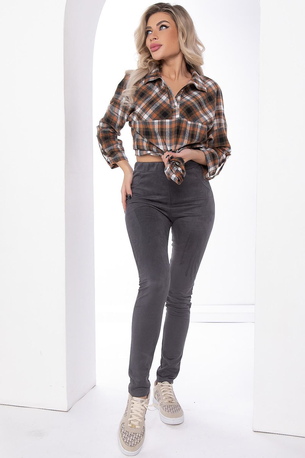 Лосины из замши "Чикаго" (графит) Б8170 LT Collection (Акция)