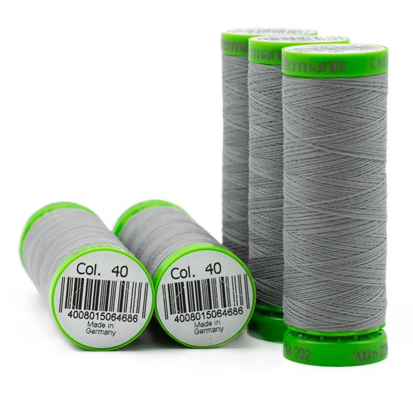 Нитки для тонких тканей Gutermann Extra Fine 150 (200 метров), 5 кат. | 040 пепельно-серый