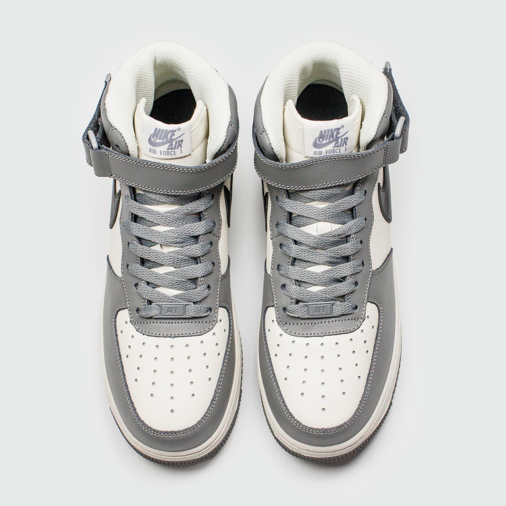 Кроссовки Nike Air Force 1 Mid Grey White Black