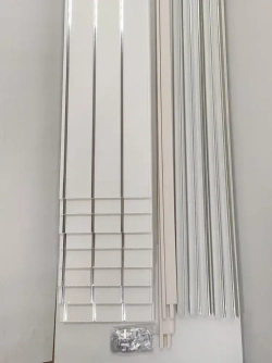 Набор реечного потолка для ванной из панелей ПВХ 1,92м х 1,5м, 3 полосы хром