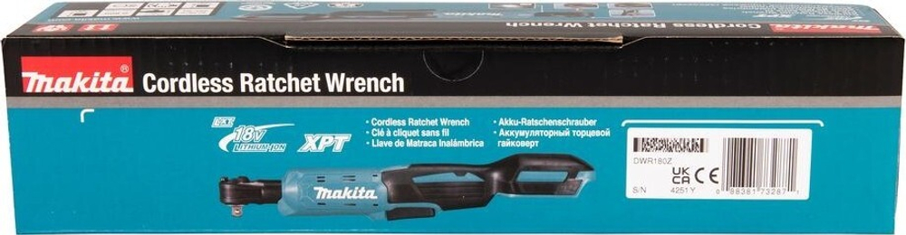 Гайковерт аккумуляторный MAKITA DWR 180 Z угловой, без АКБ и ЗУ DWR180Z