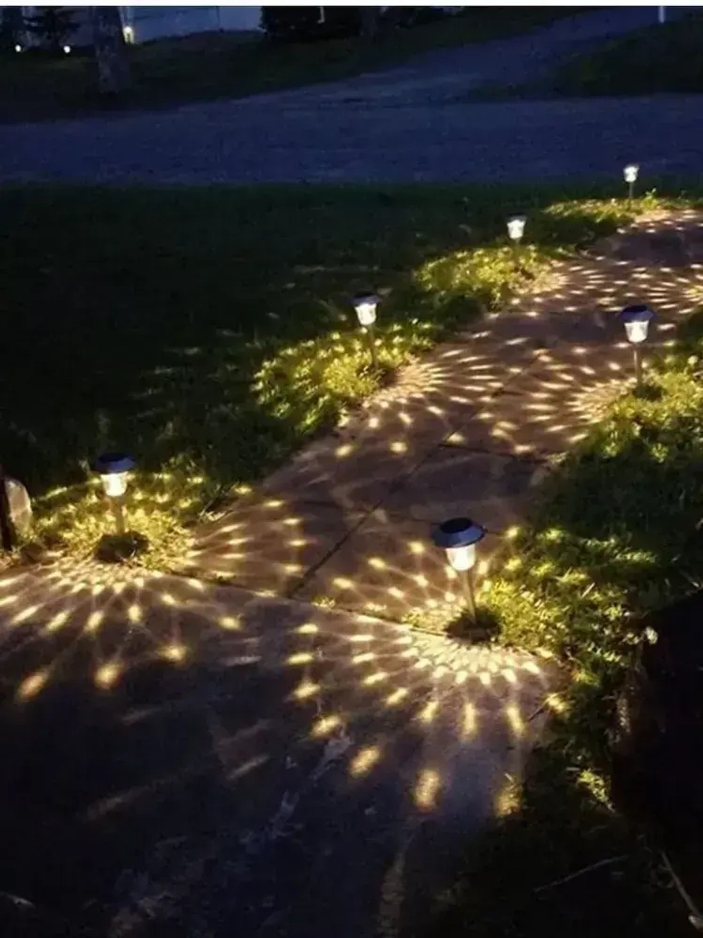 Светильник на солнечной батарее уличный, фонарики садовые на солнечных батареях / 2 светильника в комплекте