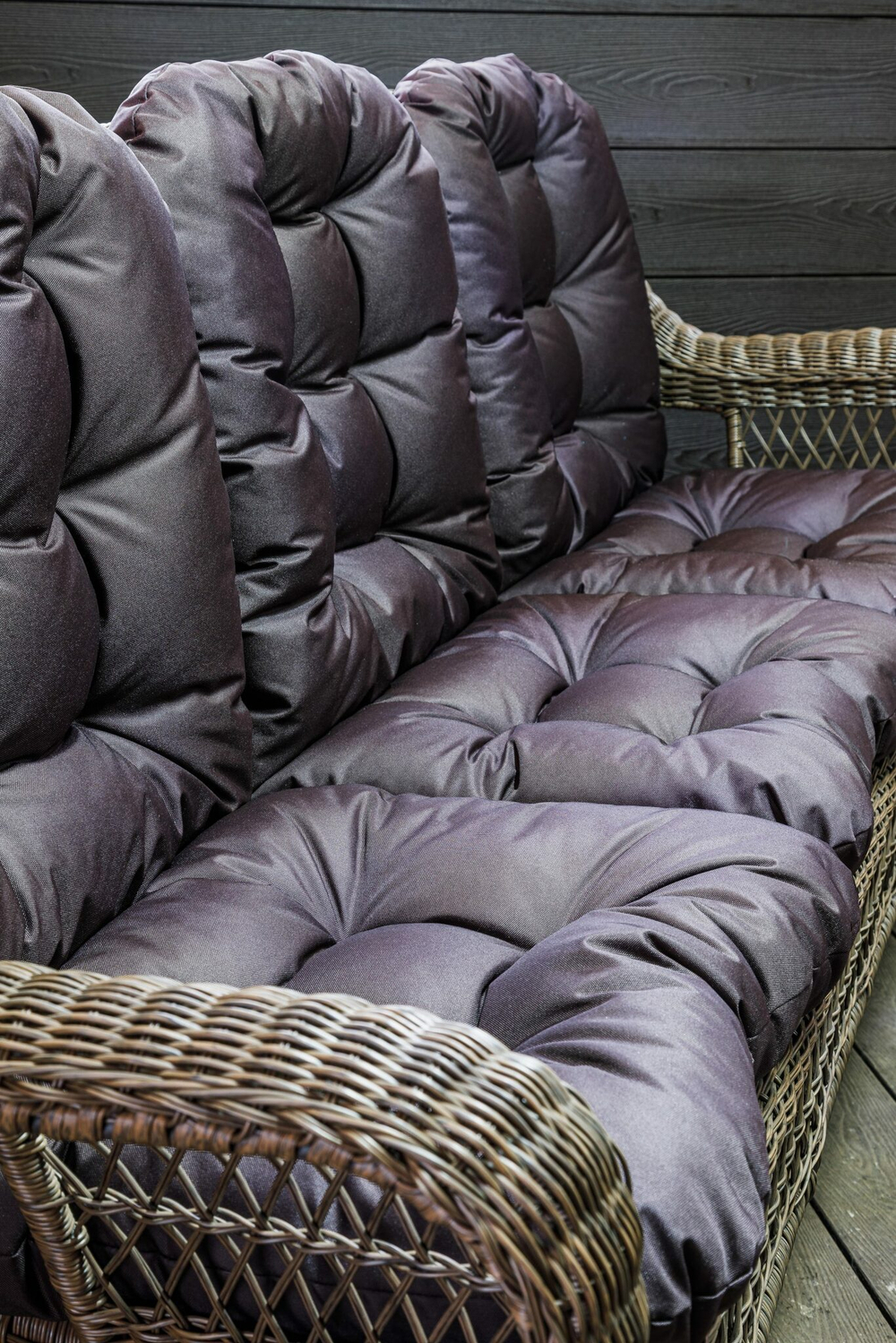 Диван 3-местный из искусственного ротанга МЭДИСОН “MADISON” арт.A00079 с подушками на сидение и спинку